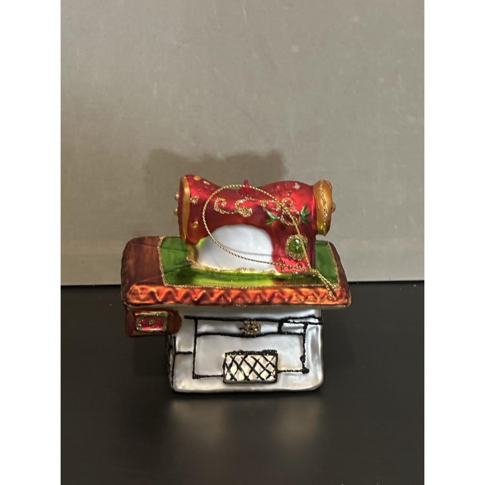 Vintage Christmas‎ Sewing Machine Ornament